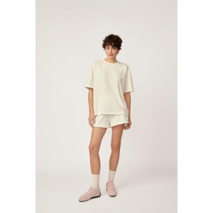 T-shirt Kubota ecru damski