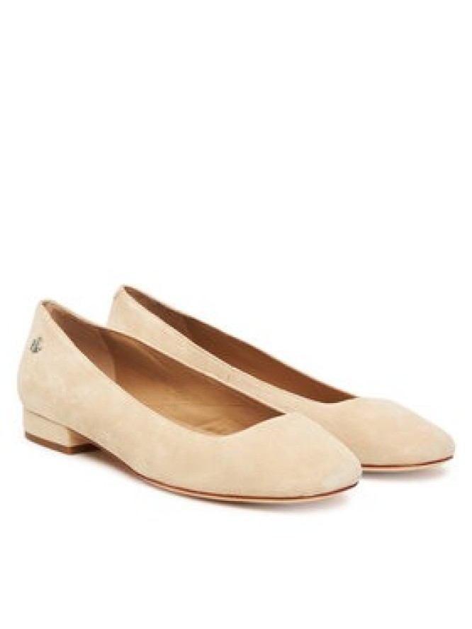 LAUREN RALPH LAUREN Baleriny Emellie 802974358001 Beżowy