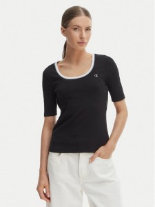 Calvin Klein Jeans T-Shirt LV047F247G Czarny Slim Fit