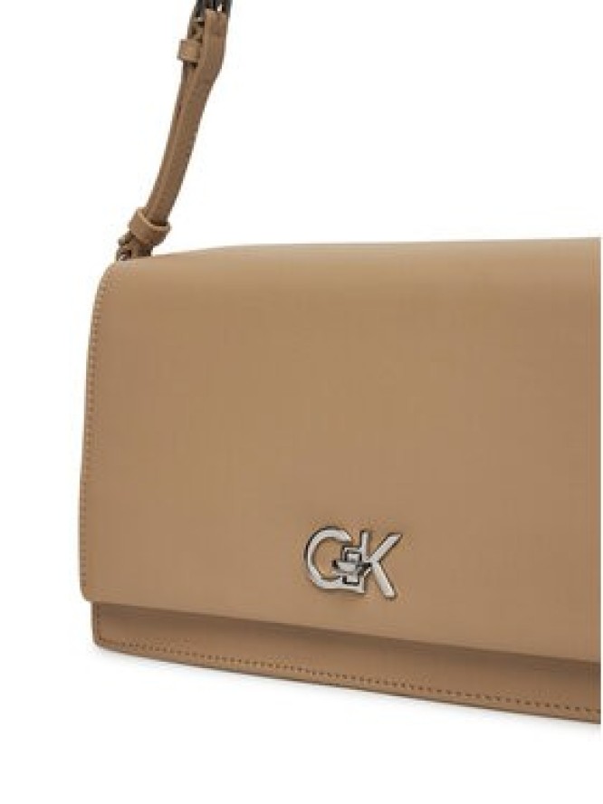 Calvin Klein Torebka Ck Elongated Shoulder Bag K60K612807 Beżowy