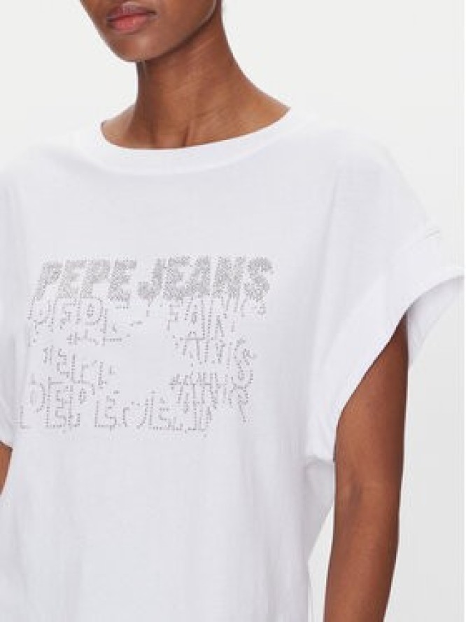 Pepe Jeans T-Shirt Lira PL505996 Biały Regular Fit