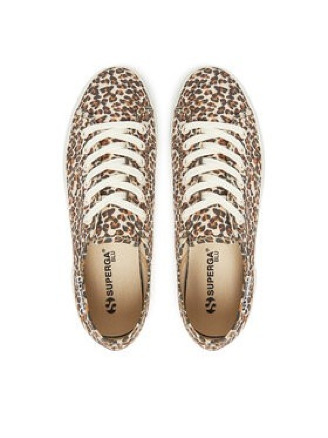 Superga Sneakersy Platform Leopard Print Brązowy