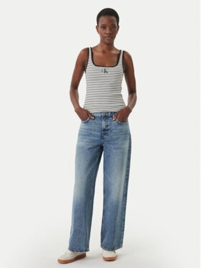 Calvin Klein Jeans Top LV047F832G Czarny Slim Fit