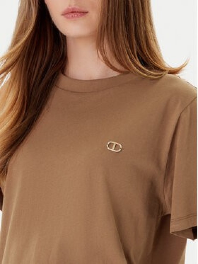 TWINSET T-Shirt 252TP2057 Brązowy Loose Fit