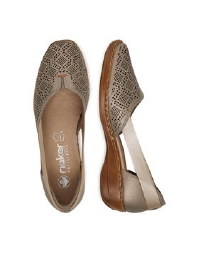 Rieker Półbuty 41351-90 Beżowy