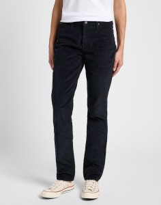 LEE DAMSKIE SPODNIE SZTRUKSOWE MARION STRAIGHT UNIONALL BLACK 112359984 L301016299