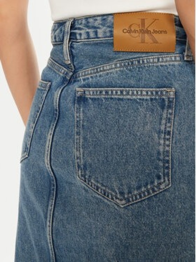 Calvin Klein Jeans Spódnica jeansowa J20J224532 Niebieski Straight Fit