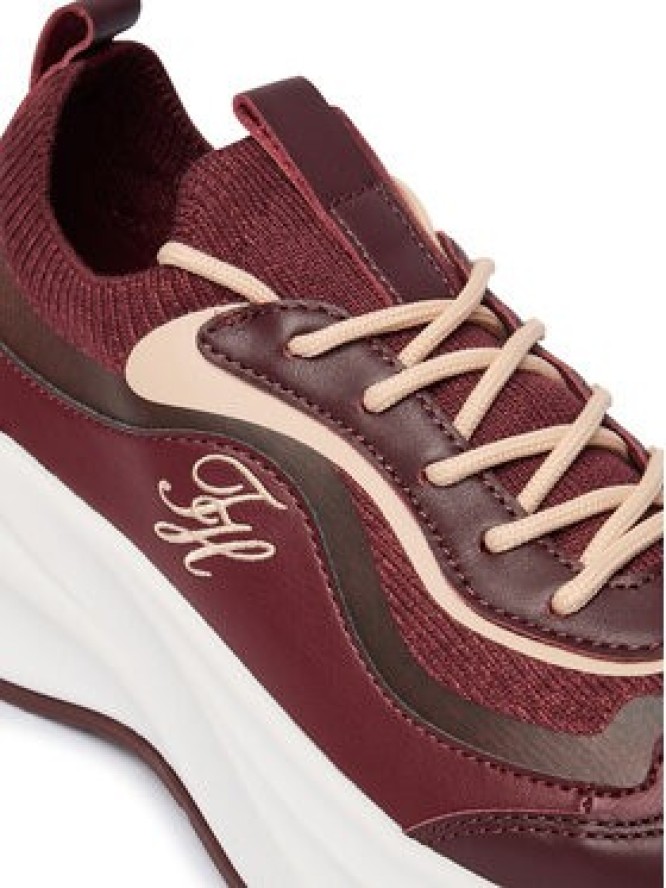 Tommy Hilfiger Sneakersy TH Wave Runner FW0FW09484 Bordowy