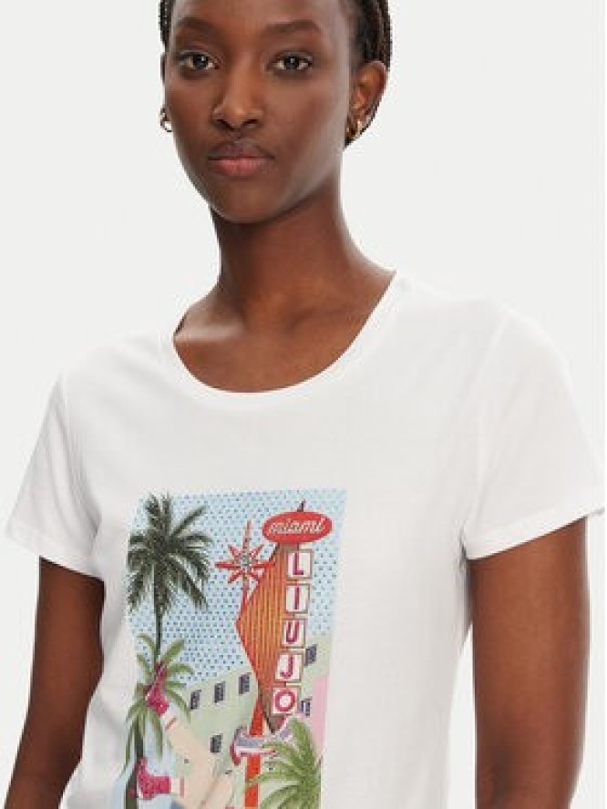 Liu Jo T-Shirt WA5239 JS923 M9565 Biały Regular Fit