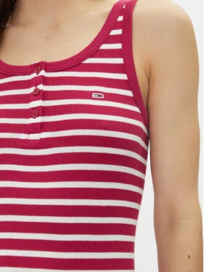 Tommy Jeans Sukienka codzienna Essential DW0DW19447 Czerwony Slim Fit