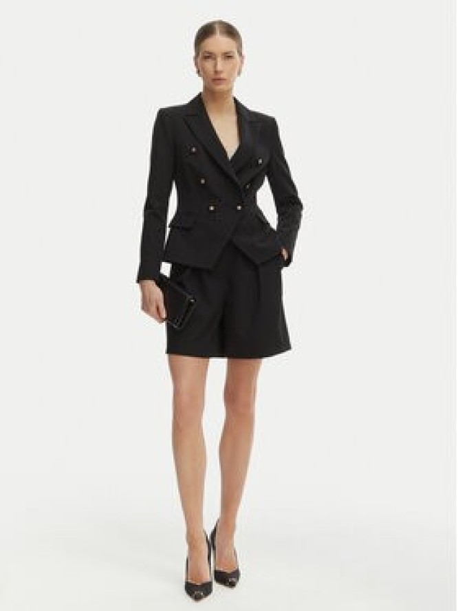 Rinascimento Szorty materiałowe CFC0127761003 Czarny Regular Fit