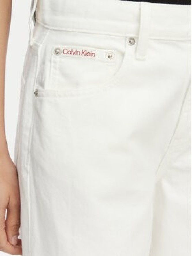Calvin Klein Jeans Jeansy LV047F733G Kremowy Wide Leg