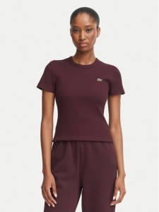 Lacoste T-Shirt TF5538 Bordowy Slim Fit