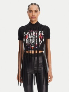 Versace Jeans Couture T-Shirt 78HAHE01 Czarny Slim Fit