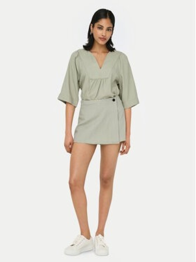 ONLY Spódnico-szorty Caro 15338905 Zielony Regular Fit