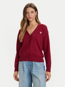 Guess Jeans Kardigan W4BR16 Z3HO2 Czerwony Regular Fit