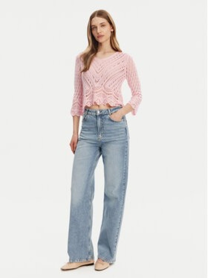 JDY Sweter New Sun 15212788 Różowy Regular Fit