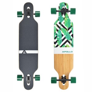 Longboard 39" Deskorolka Bambusowa dla Nastolatków i Dorosłych ABEC-9 Flex 2