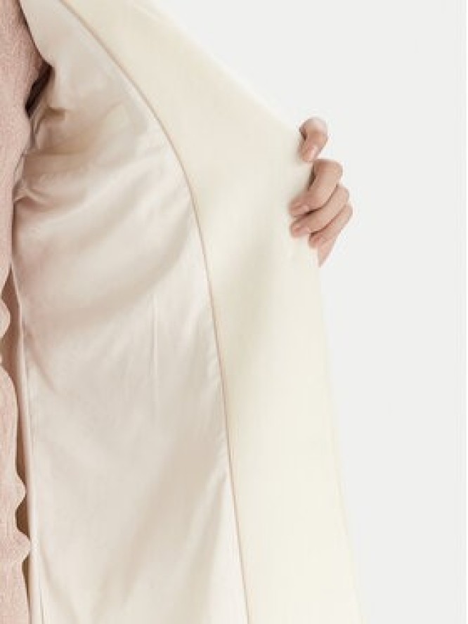 Guess Płaszcz wełniany W5BL19 W2642 Écru Regular Fit