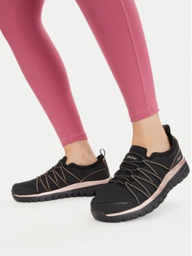 Skechers Sneakersy Graceful 100888/BKRG Czarny