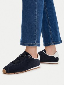 Tommy Hilfiger Sneakersy Th Bella Low Runner Suede FW0FW09189 Granatowy