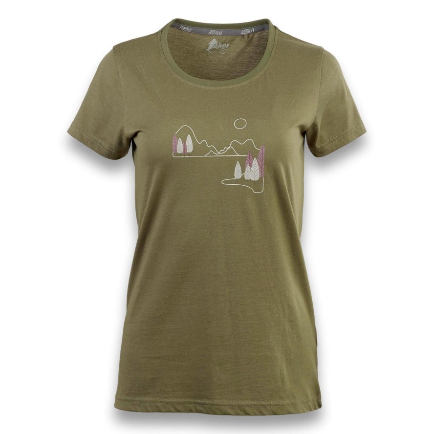T-Shirt Ande Rosa Dama Damskie