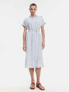 Tommy Hilfiger Sukienka koszulowa Ess WW0WW44653 Błękitny Regular Fit