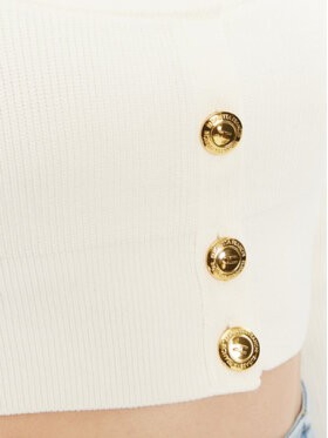 Elisabetta Franchi Kardigan MK53S51E2 Écru Regular Fit