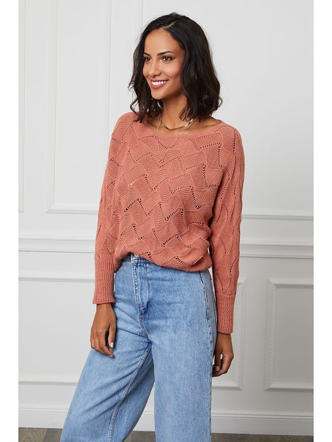 L'armoire de Suzette Sweter w kolorze łososiowym rozmiar: 36/38