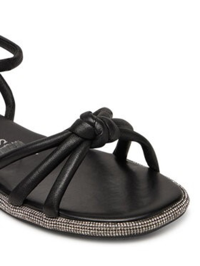 Guess Sandały FLJSLO LEA03 Czarny