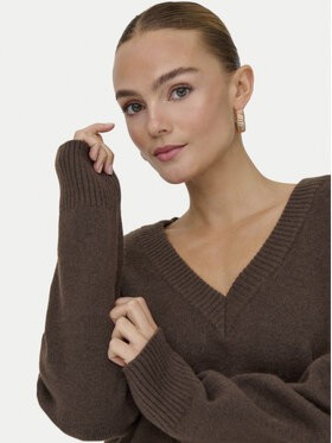 ONLY Sweter Mari 15360940 Brązowy Loose Fit