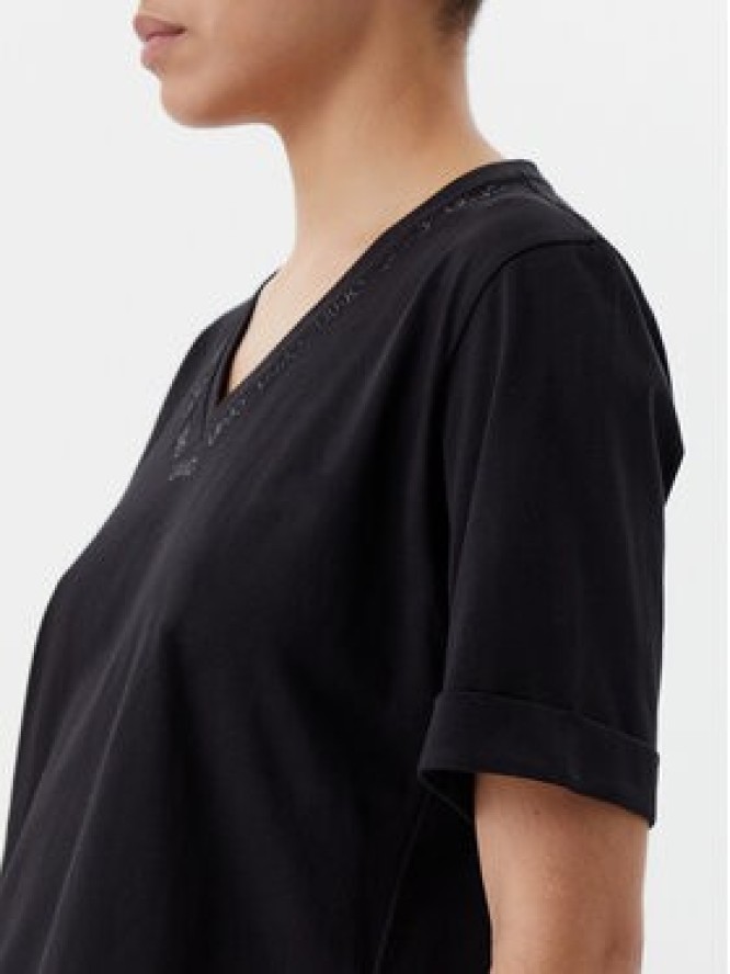 Liu Jo Sport T-Shirt TA5175 JS923 Czarny Regular Fit