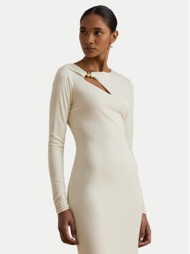 LAUREN RALPH LAUREN Sukienka wieczorowa 253P03589002 Écru Slim Fit