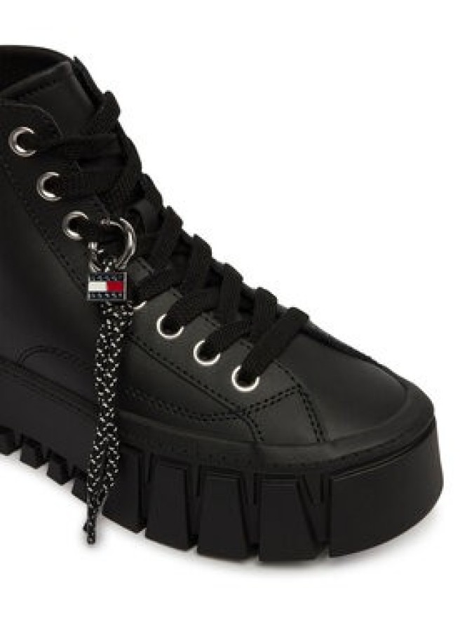 Tommy Jeans Sneakersy Tjw Platform Sneaker Leather Mc EN0EN03133 Czarny