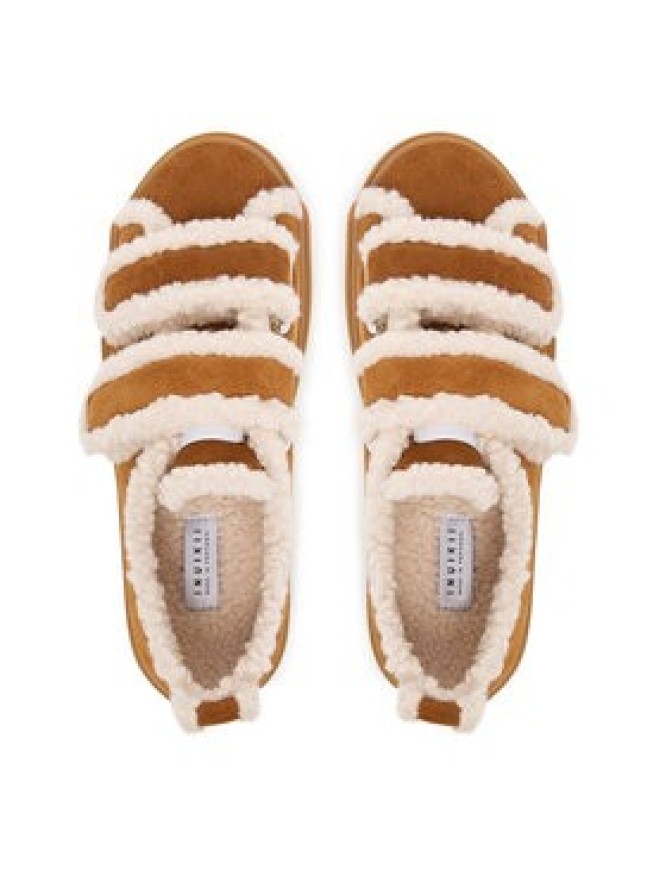 Inuikii Sneakersy Shearling Low Velcro 1001.001.0231 Brązowy