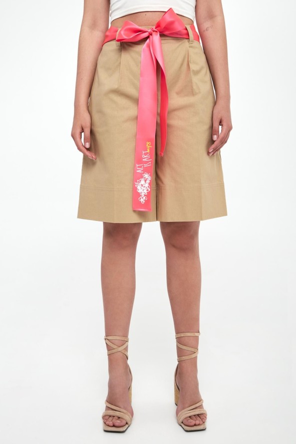 Szorty damskie z lnem TWINSET ACTITUDE