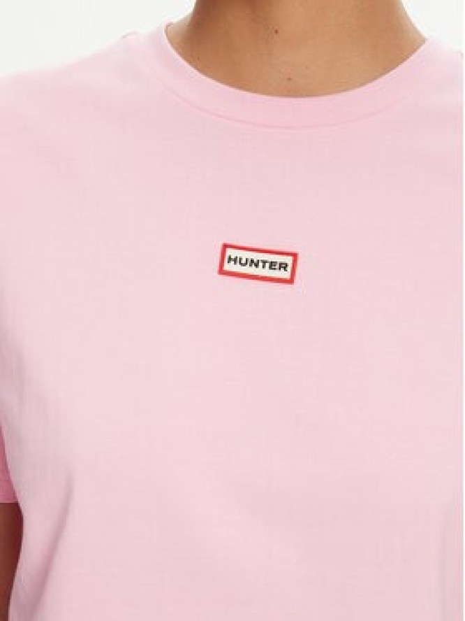 Hunter T-Shirt Abby HARW0059251 Różowy Boxy Fit