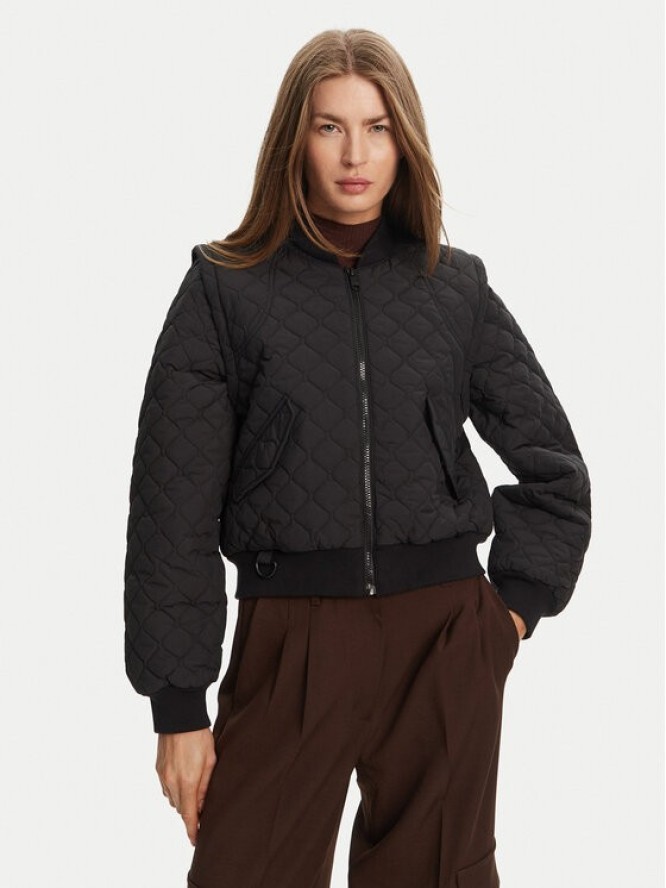 Hunter Kurtka bomber Shira HARW0046251 Czarny Cropped Fit