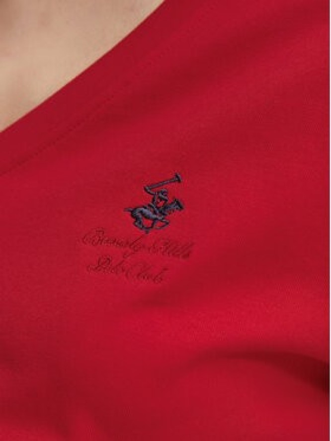 Beverly Hills Polo Club T-Shirt P-SS26W-TS516518 Czerwony Regular Fit