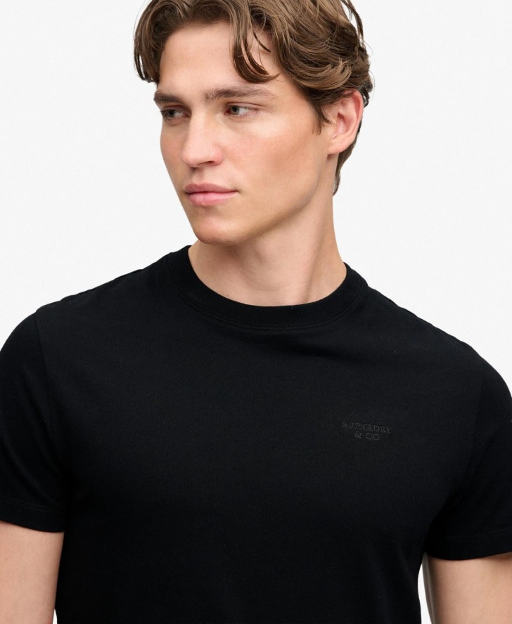 superdry Koszulka Essential Stacked Logo z organicznej bawełny