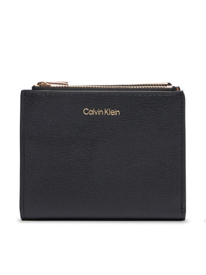 Calvin Klein Portfel Foil Logo Dbl Zip Cardcase LV04F1135G Czarny