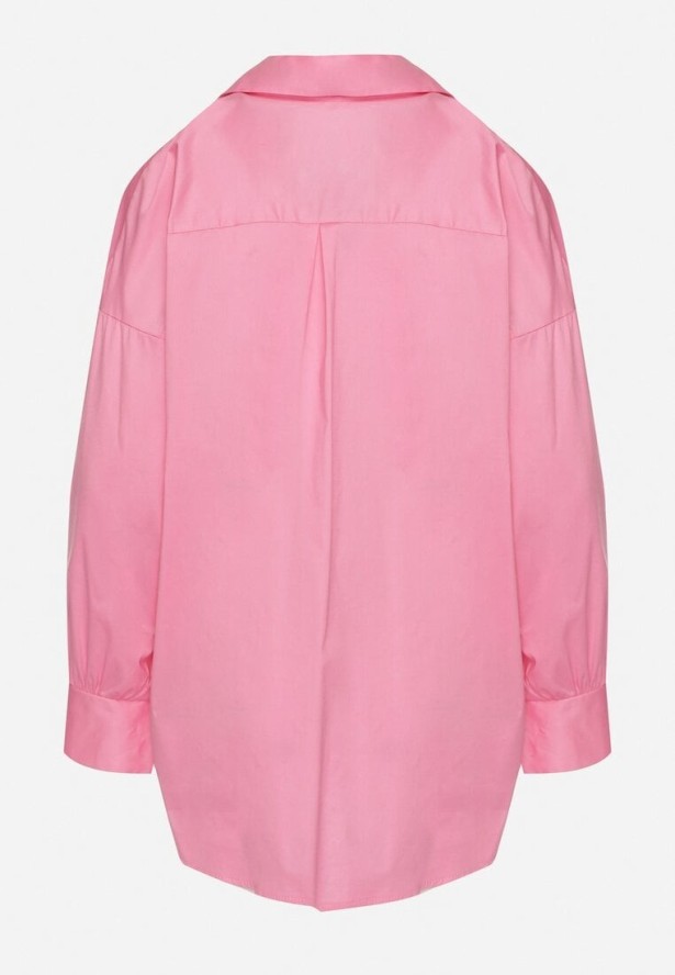 Fuksjowa Klasyczna Koszula z Bawełny o Kroju Oversize Ronavelle