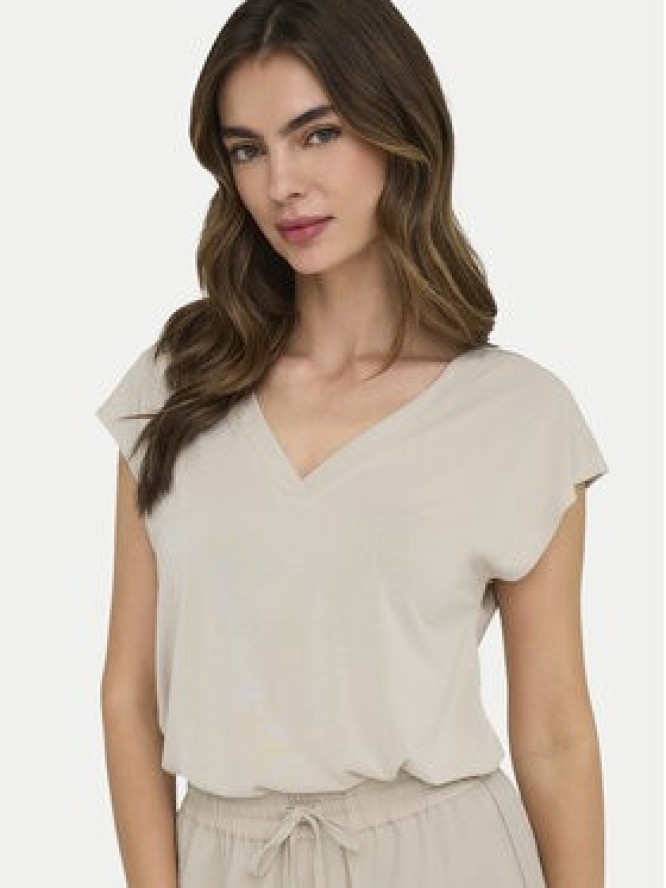 ONLY T-Shirt Free 15287041 Beżowy Regular Fit