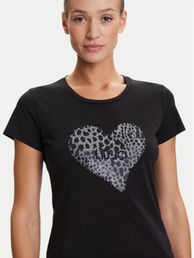 Liu Jo T-Shirt UF5264 JS923 Czarny Regular Fit