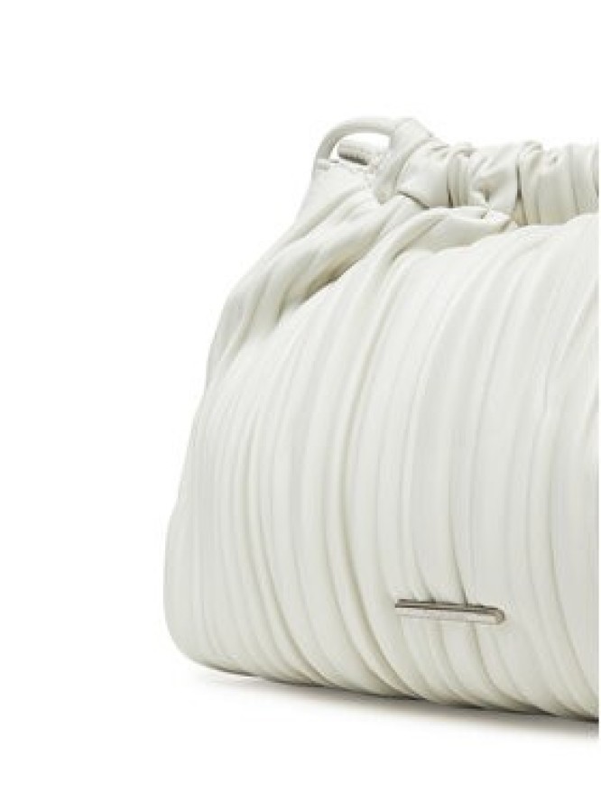 Calvin Klein Torebka Drawstring Plisse Crossbody LV04F3076G Biały