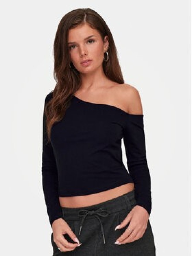 ONLY Bluzka Live Love 15344398 Czarny Slim Fit