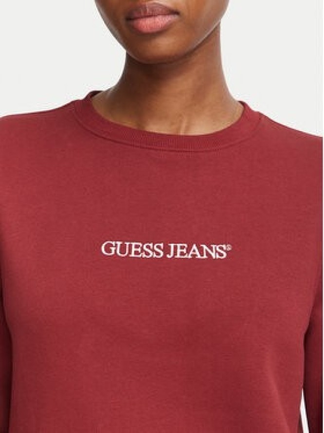 Guess Bluza W4YQ10 KC811 Bordowy Regular Fit