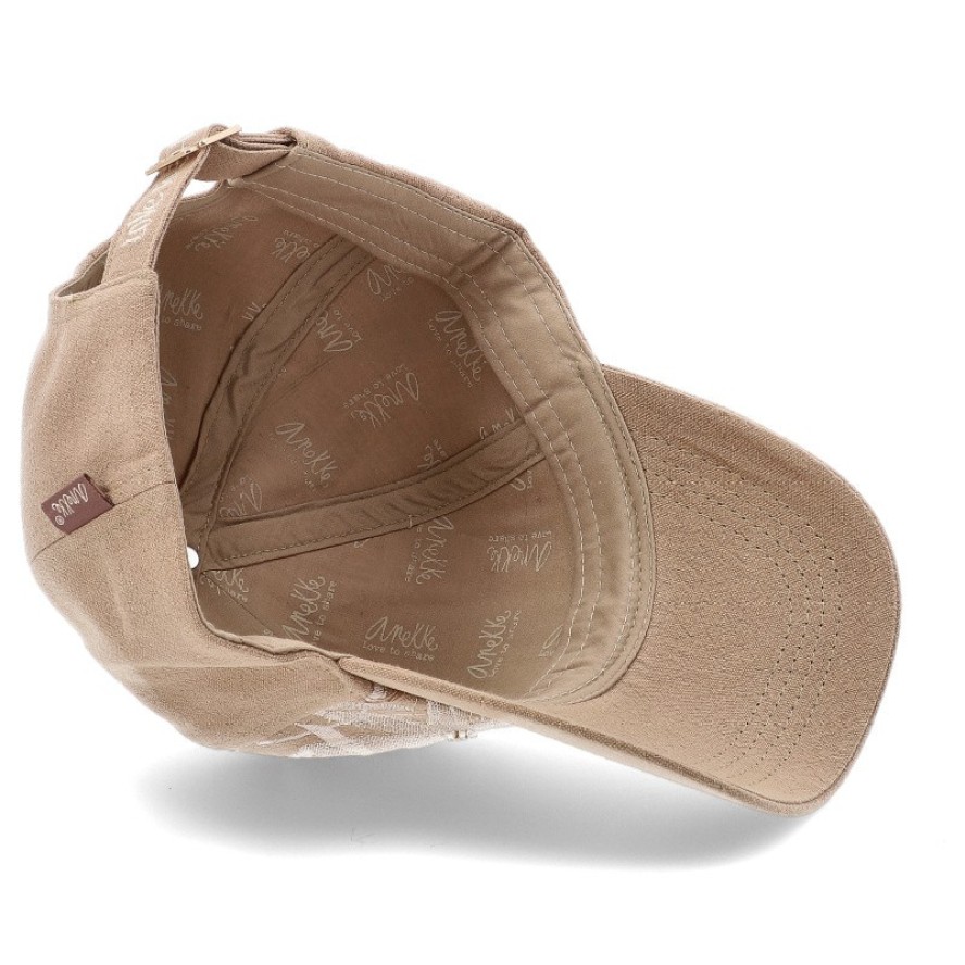Beżowa Stylowa Damska Czapka Z Daszkiem Anekke