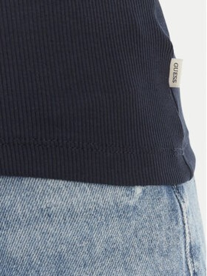 Guess Jeans Top W6GPZ2 KA0H1 Granatowy Slim Fit