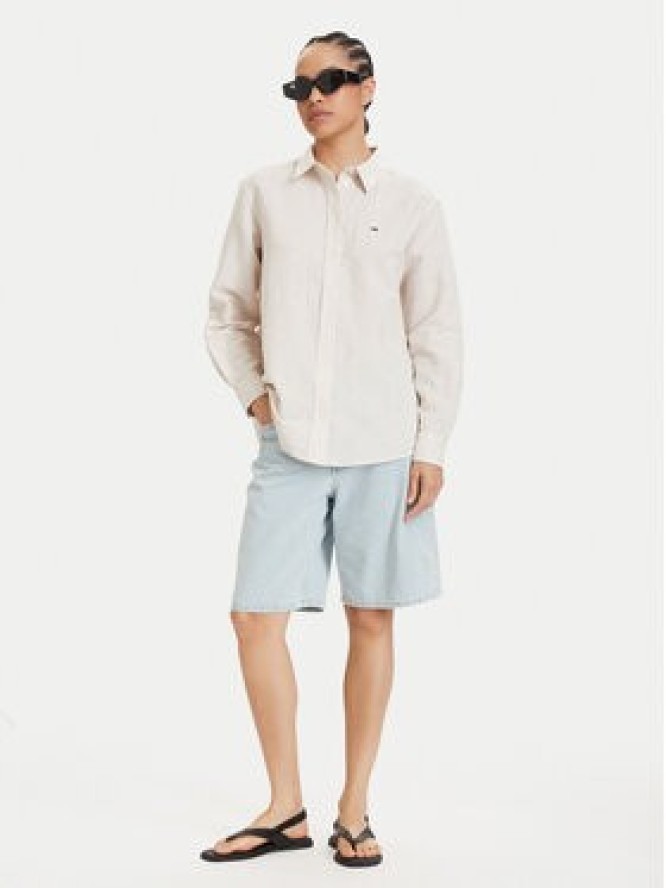 Tommy Jeans Koszula DW0DW22209 Beżowy jasny Relaxed Fit